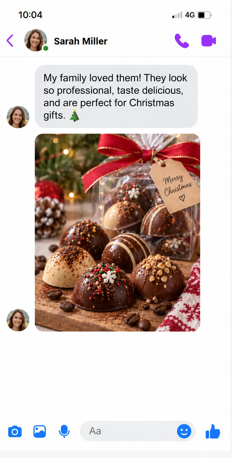Sarah's review about the capsules as Christmas gifts